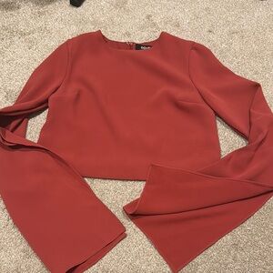 Bold Red Women's Top by Zara